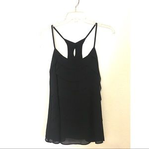 Laser-cut Razor back sheer top